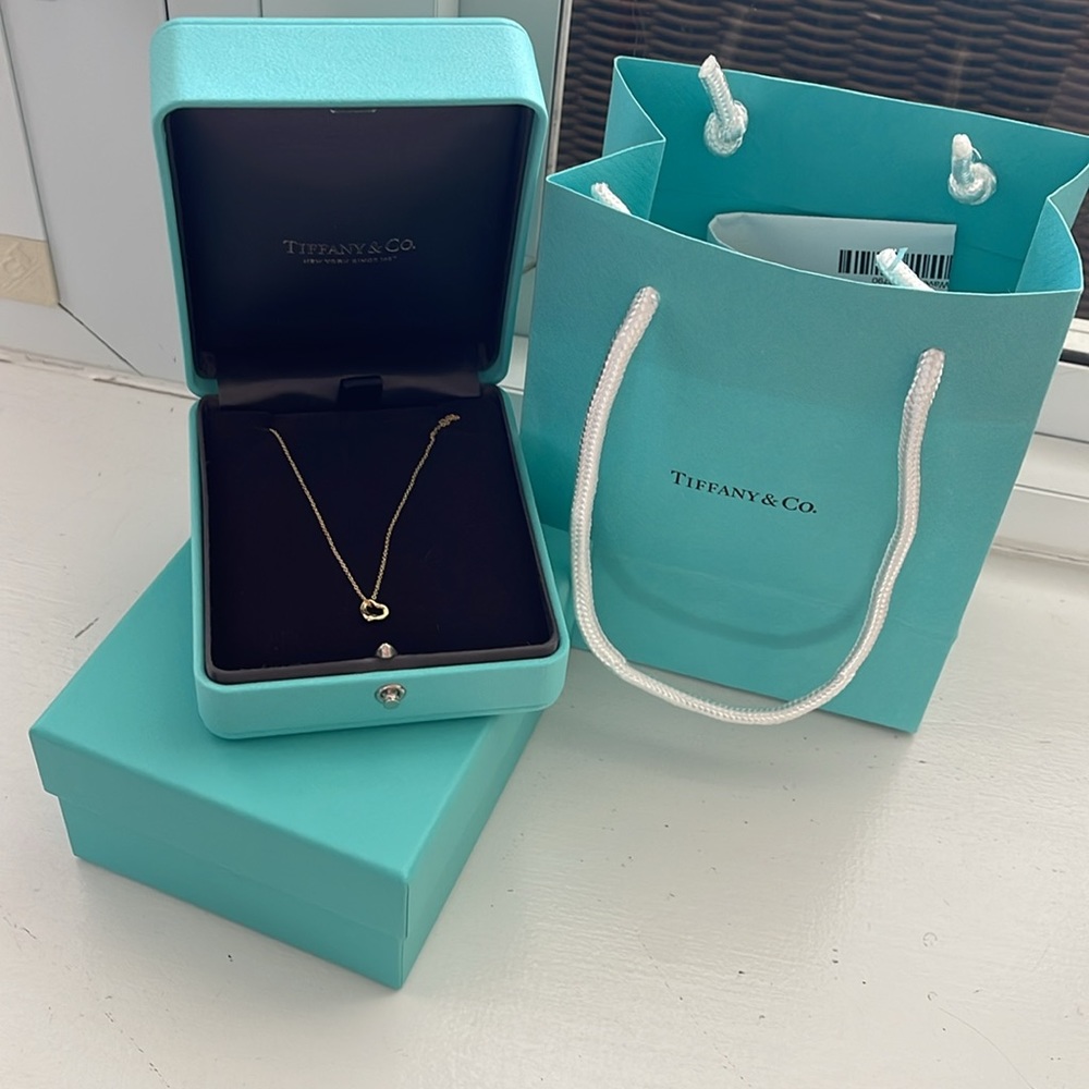 Tiffany’s Elsa Paretti Gold Heart Necklace